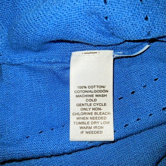 LOFT Top Knit Keyhole Neck Tassel Tie Side Split 3/4 Sleeve Hi Low - Picture 6 of 6